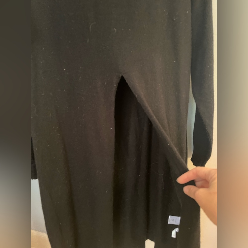 New York and company long sweater. Split front